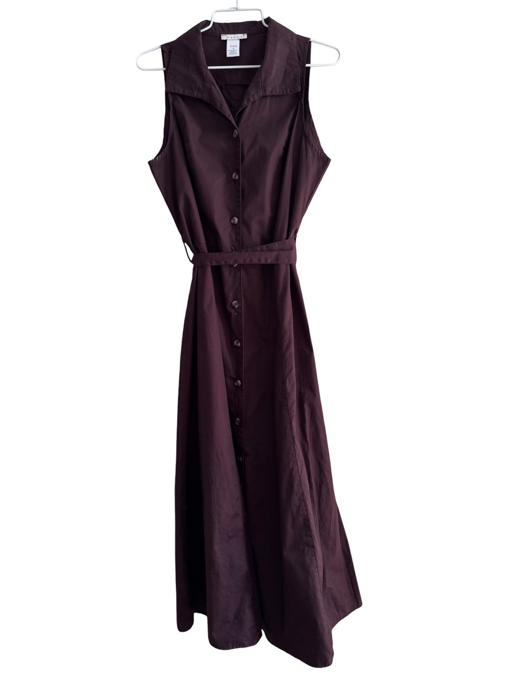 Vintage Tweeds Chocolate Brown Maxi Shirt Dress Size 10